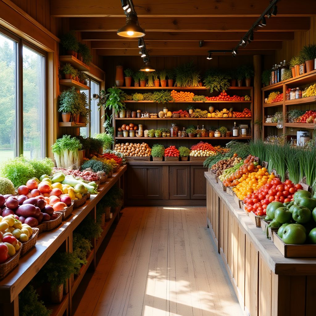 Farm store with fresh produce